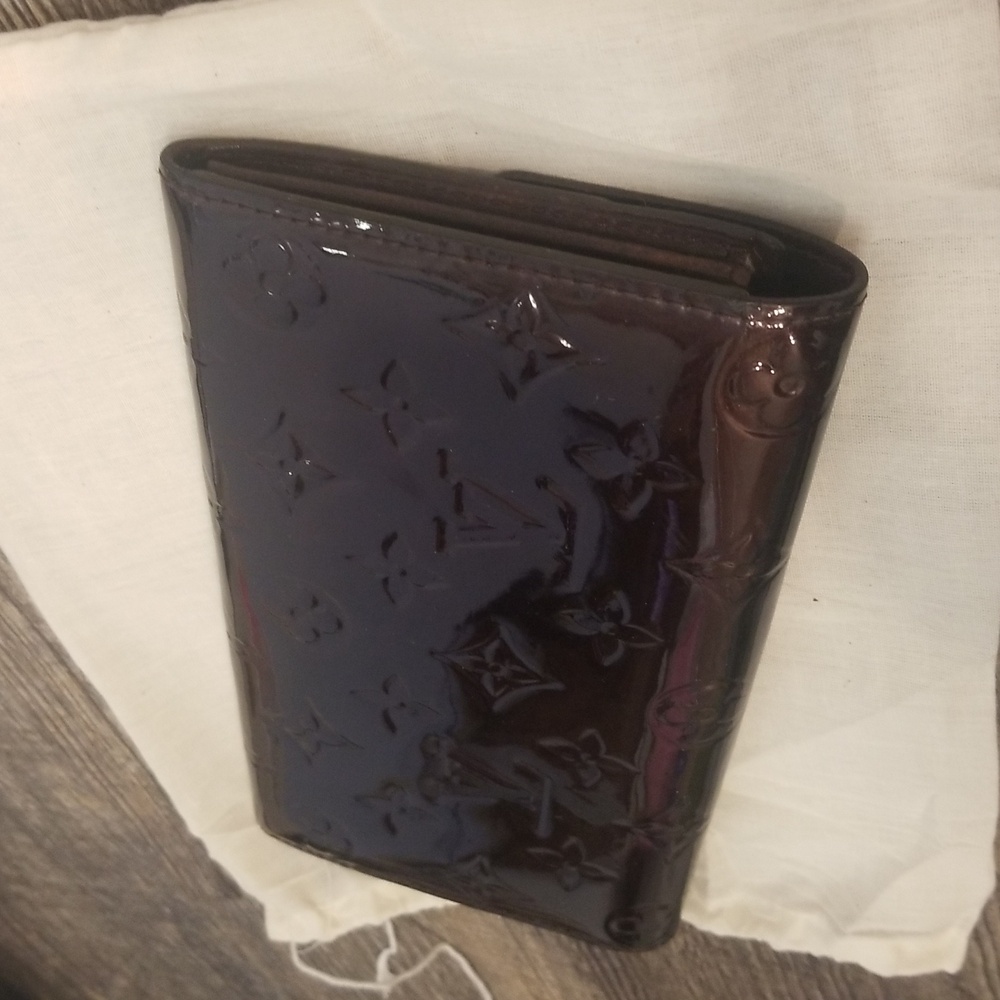 Louis Vuitton Vernis Monogram Long Snap Leather Merlot Burgundy Embossed Wallet - Picture 6 of 17